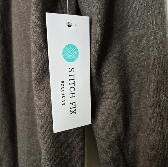 Pink Clover Open Front Pocket Cardigan Dark Olive Green Size Small - Picture 8 of 9